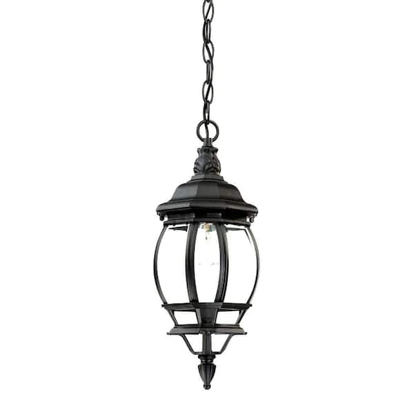 Acclaim Lighting Chateau Collection 1-Light Matte Black Outdoor Hanging Lantern