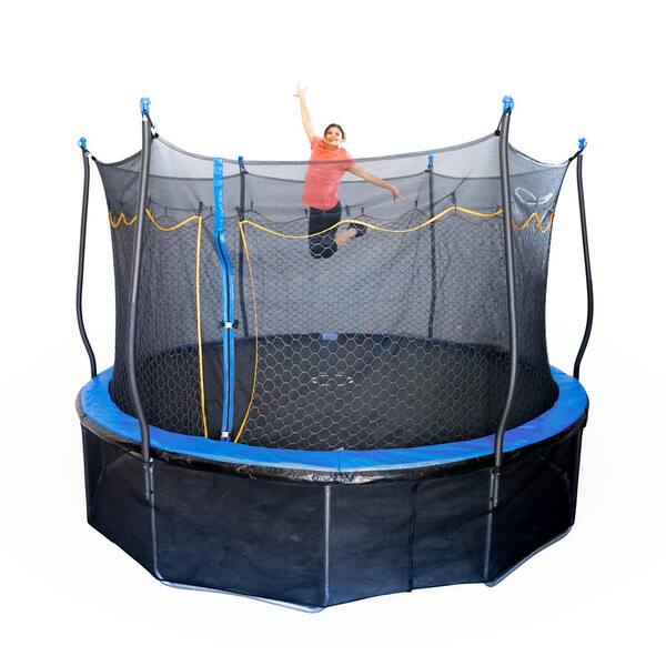 Ironisch Met andere woorden insect Kinertial 15 ft. Trampoline with Dual Enclosure Net, Heavy-Duty Jumping Mat  and Foam Padded Springs, ASTM Approved 850008244551 - The Home Depot