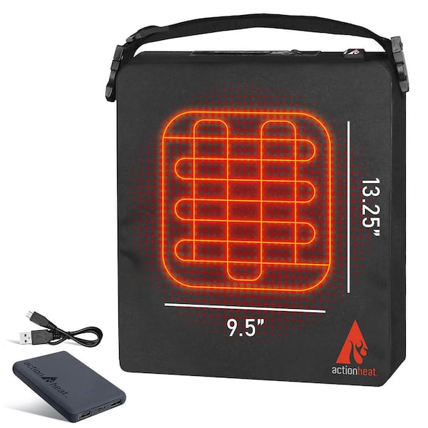 Heated Seat Cushion USB Rechargeable Heated Chair Pad Three-Level  Temperature Control Heat Seat Cover For Home Office Chair And