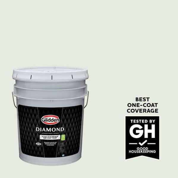 Glidden Diamond 5 gal. PPG1122-4 Hydrangea Floret Flat Interior Paint with Primer