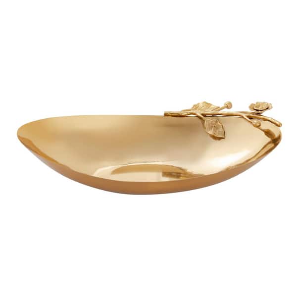 Titan Lighting Glade View 14.5 in. Gold Metal Decorative Tray