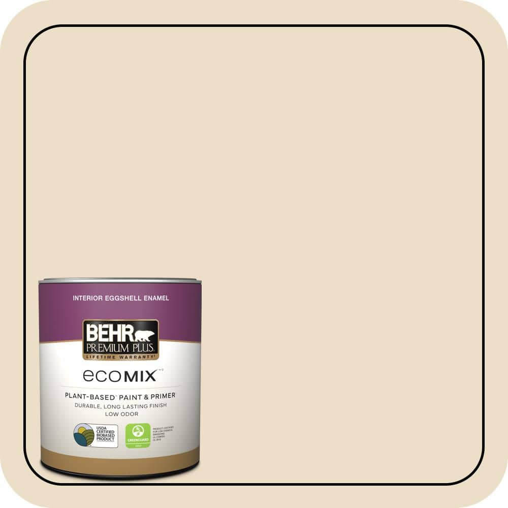 1 qt. #710C-2 Raffia Cream Eggshell Enamel EcoMix Plant-Based Interior Paint & Primer price history on PriceWatchPro