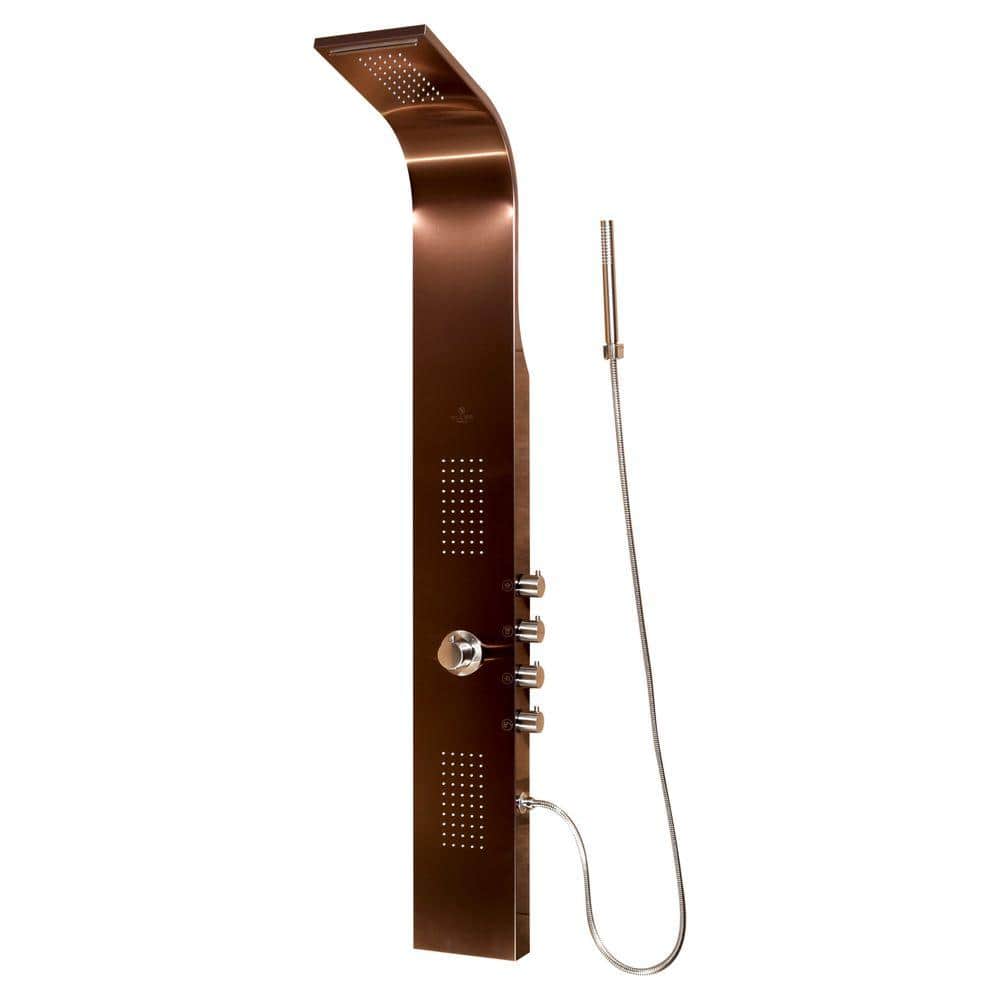 PULSE Showerspas Santa Cruz 2Jet Shower System with Brushed Bronze