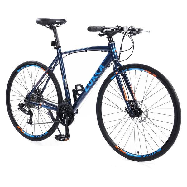 Inzichtelijk Precies residentie 27.5 in. Aluminium Alloy 27-Speed Hybrid Bike Disc Brake Adult City Road  Bike (Navy Blue) ZUK-LKW1-6888 - The Home Depot