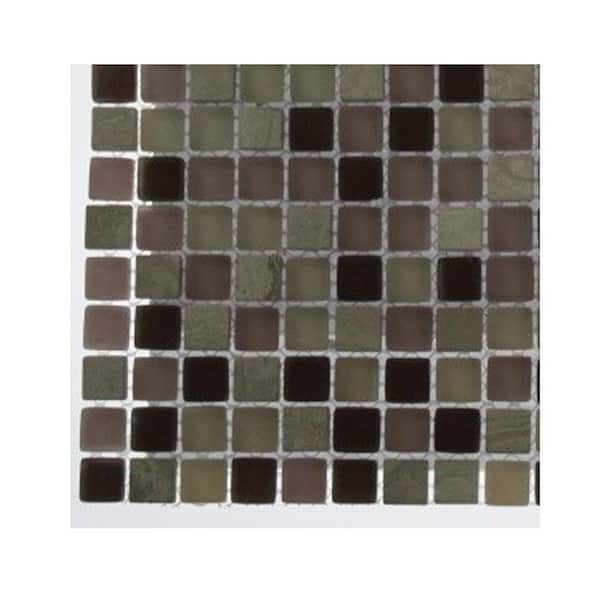 Ivy Hill Tile Rocky Mountain Blend Glass Tile - 3 in. x 6 in. x 8 mm Tile Sample