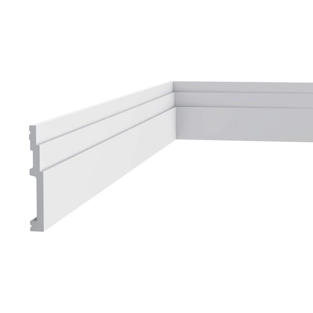 Primed White Polystyrene Baseboard Moulding Set of 16