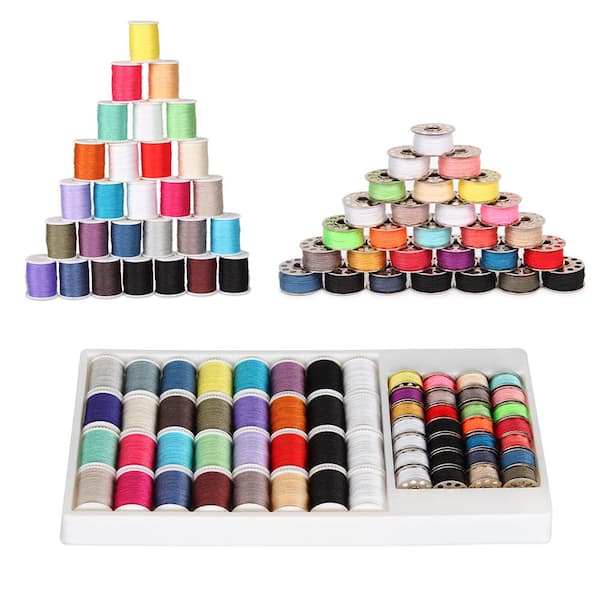 66-Piece, 27-Color Rainbow Sewing Thread Kit SK02 - The Home Depot