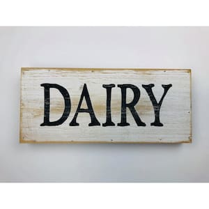 Indoor Dairy Whitewashed Wood Wall Decorative Sign