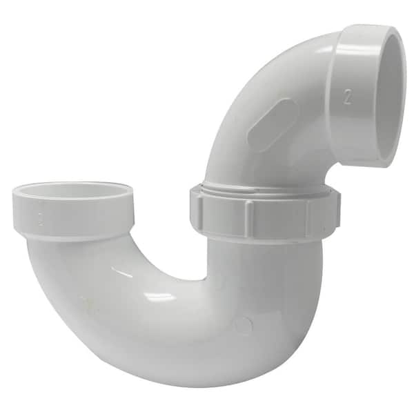 IPEX 2 in. PVC DWV Hub x Hub P- Trap with Union and Plastic Nut
