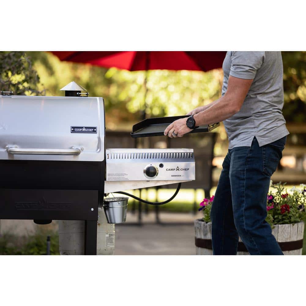 Stainless Steel Side Burner Grill Accessory with Griddle