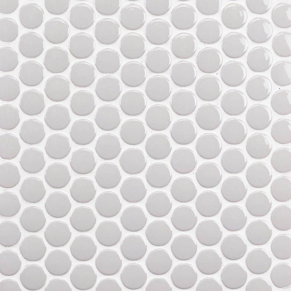 Joy Gris 12.32 in. x 12.99 in. Polished Ceramic Floor and Wall Mosaic Tile (1.11 Sq. Ft./Each) price history on PriceWatchPro