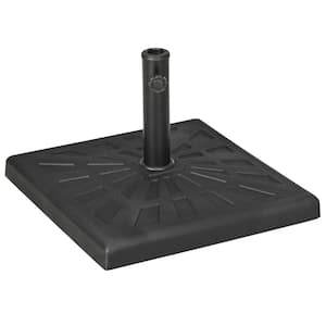 42 lbs. Resin Patio Umbrella Base, 20 in. Square Outdoor Umbrella Stand Holder in Black