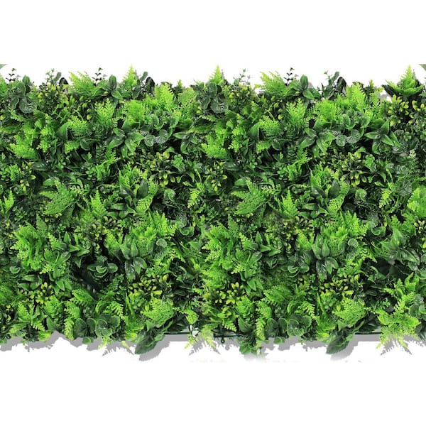 20 in. x 20 in. Green Artificial Boxwood Hedge Panel Plant Type UV Resistant Privacy Screen, 6 Piece