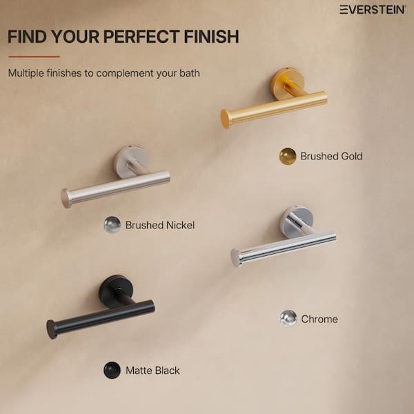 EVERSTEIN Single Arm Toilet Paper Holder Wall Mounted Stainless