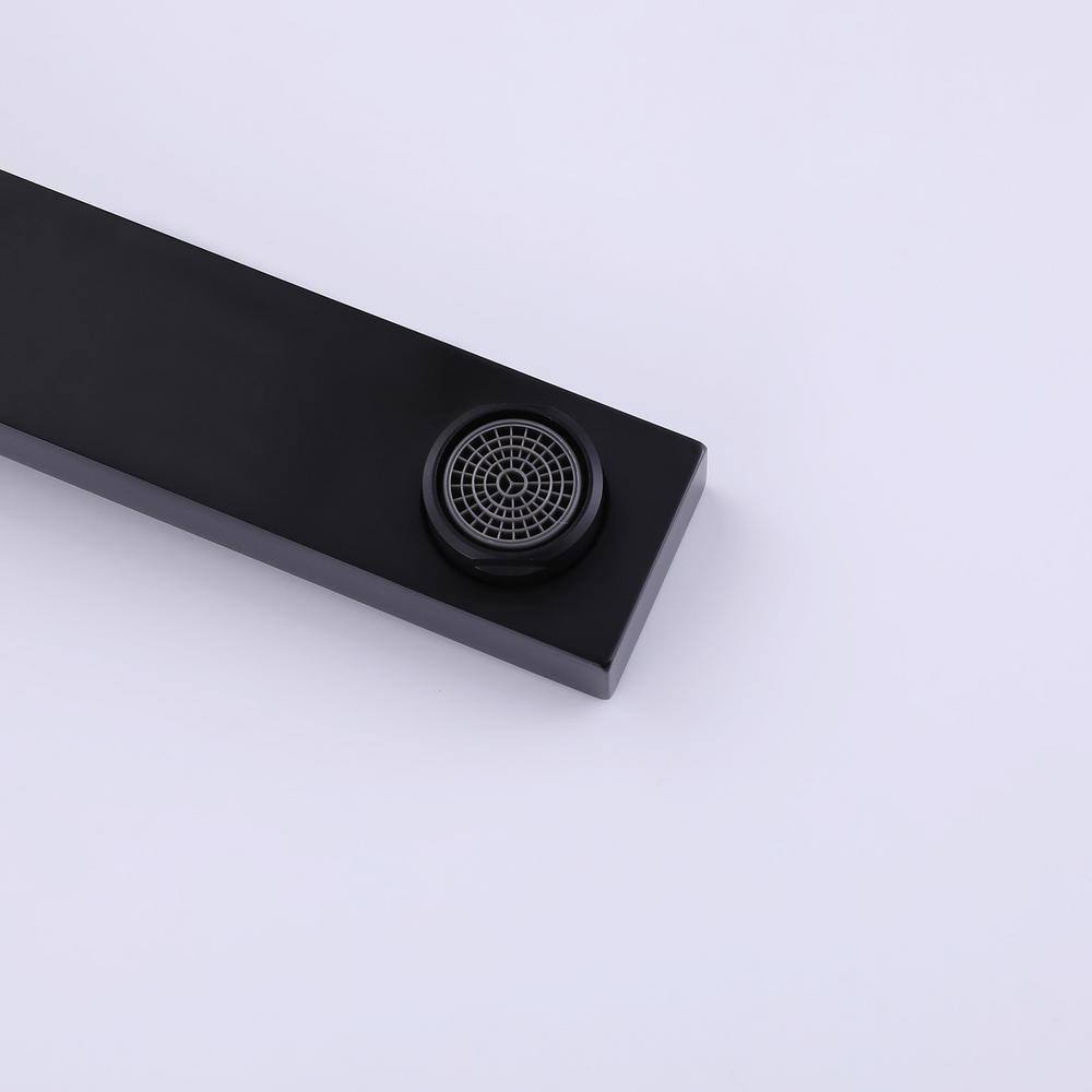 Matte Black Two-Handle Wall-Mount Bathroom Faucet