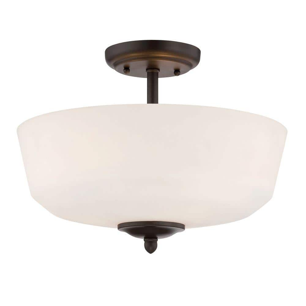 15006-SF-34-Designers Fountain-Darcy - Three Light Semi-Flush Mount-Oil Rubbed Bronze Finish