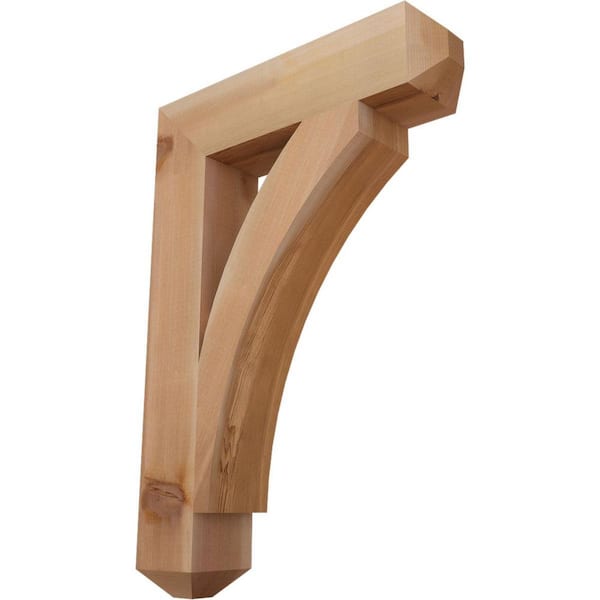3.5 in. x 26 in. x 18 in. Western Red Cedar Thorton Craftsman Smooth Bracket