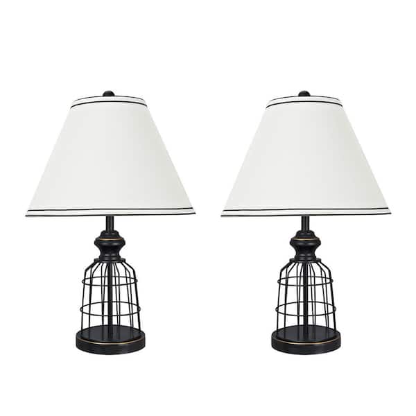 Matte Black Metal Wire Table Lamp, Black Lamp Shades Home Depot