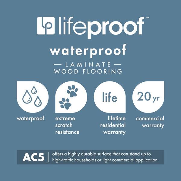 Lifeproof Cherry Lane Oak 14 mm T x 7.6 in. W Waterproof Laminate Wood Flooring (13.3 sqft/case)
