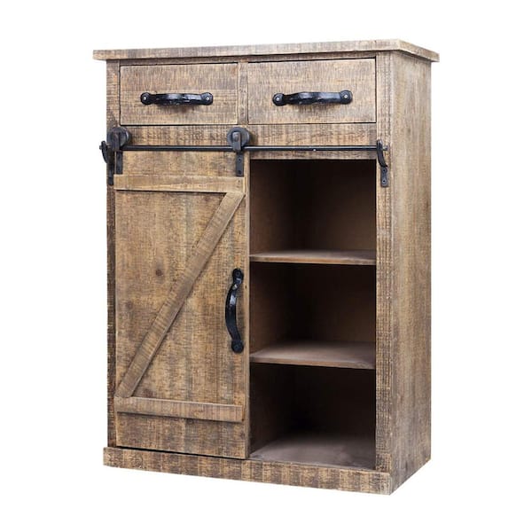 Traditional Clock Tower Style Wooden Cabinet Vintage Home Cupboard Storage 
