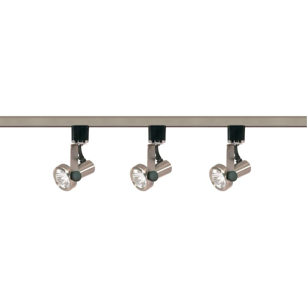 SATCO Nuvo 4 Ft. 3-Light Brushed Nickel Halogen Track Lighting Kit ...