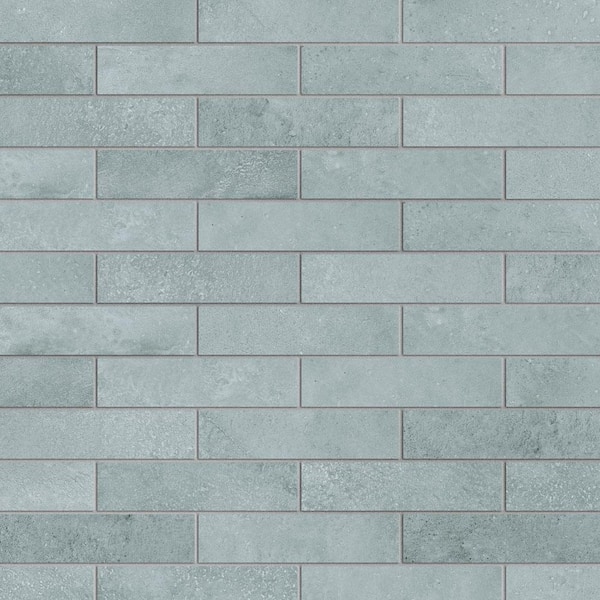 Merola Tile Atlas Brick Grey 2-3/8 in. x 9-3/4 in. Porcelain Floor and Wall Tile (5.78 sq. ft./Case)