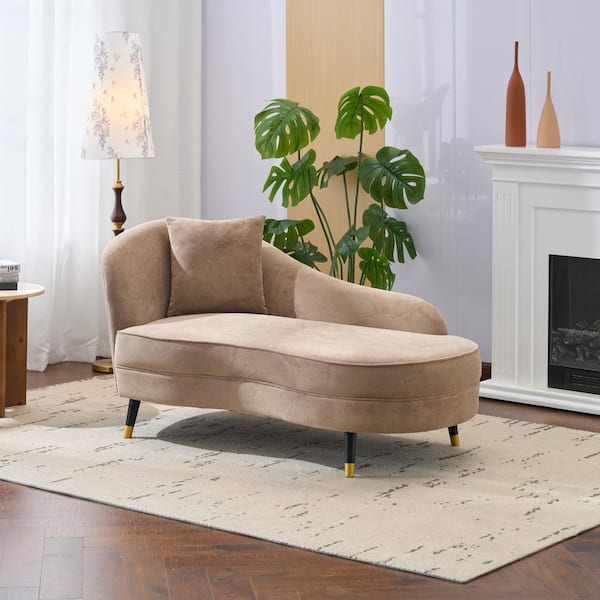CHRISTOPHER KNIGHT HOME Elsinore Camel Polyerter Curved Chaise