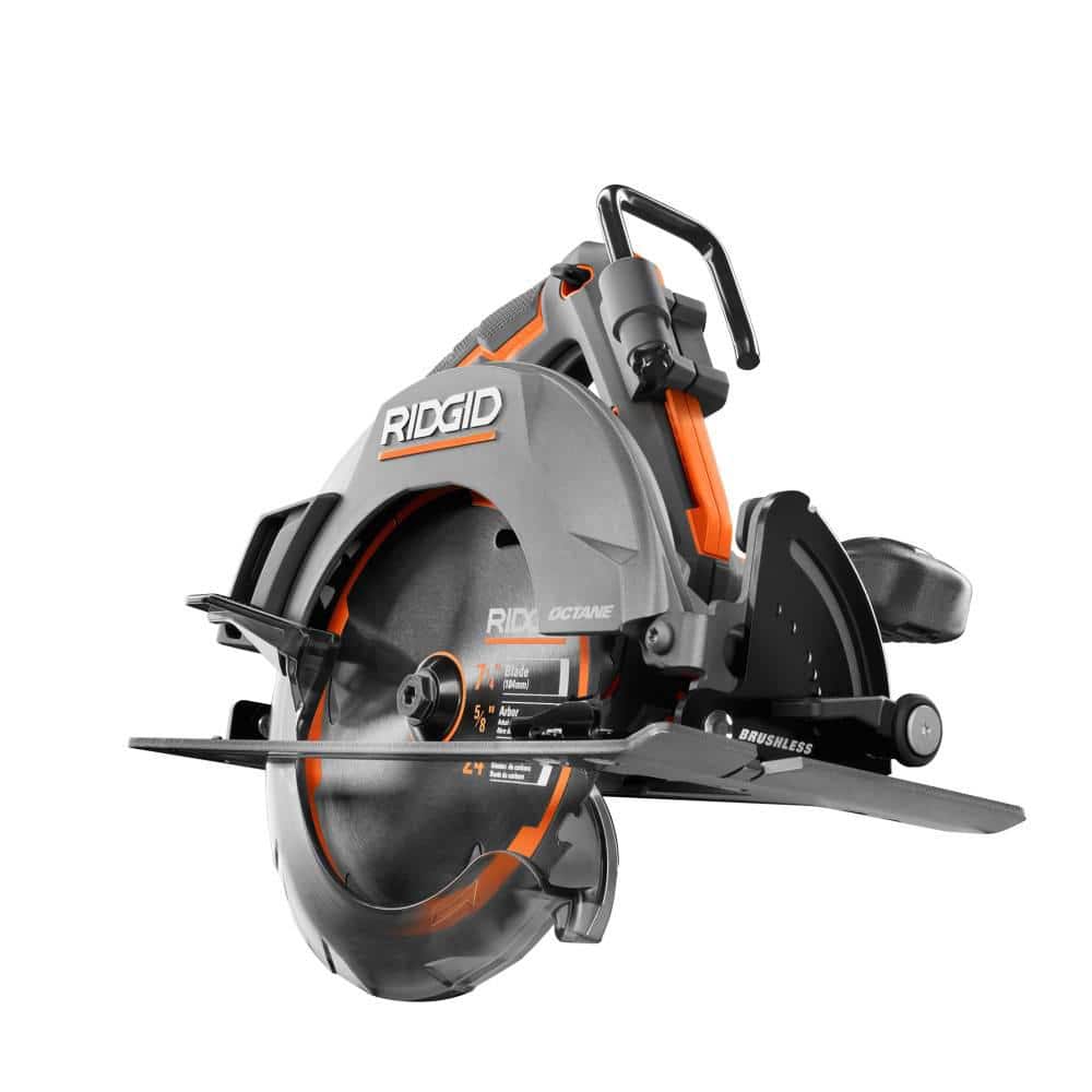 Ridgid R8653 RIDGID 18V OCTANE Brushless Cordless 7-1/4 in. Circular Saw (Tool Only ...