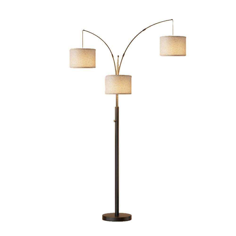 67 in. Black 3-Light Three-Head Standard Floor Lamp with Three-Color Temperature Dimmable for Living Room Office price history on PriceWatchPro