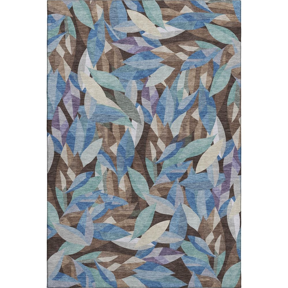 Mayfield Premium Machine Washable Abstract AMF2383 Brown 3 ft. x 5 ft. Area Rug price history on PriceWatchPro