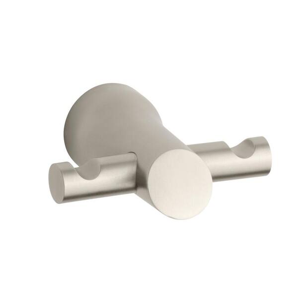 KOHLER Toobi Double Robe Hook in Vibrant Brushed Nickel