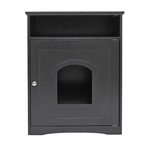 cenadinz Cat's Wooden House Indoor Feline Condo Toilet Litter Box Hideaway Beside Table Nightstand