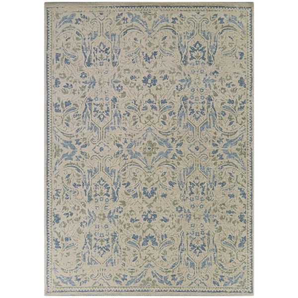 BALTA Busselle Blue 8 ft. x 10 ft. Floral Area Rug 3122686 - The Home Depot