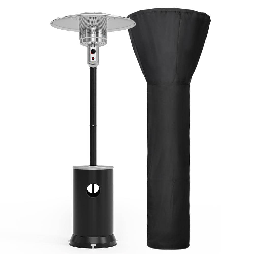 48,000 BTU Black Propane Patio Heater with Cover