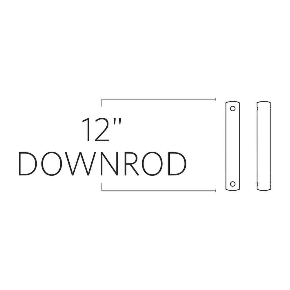 12 in. White Extension Downrod, 1/2 in. Inside Diameter