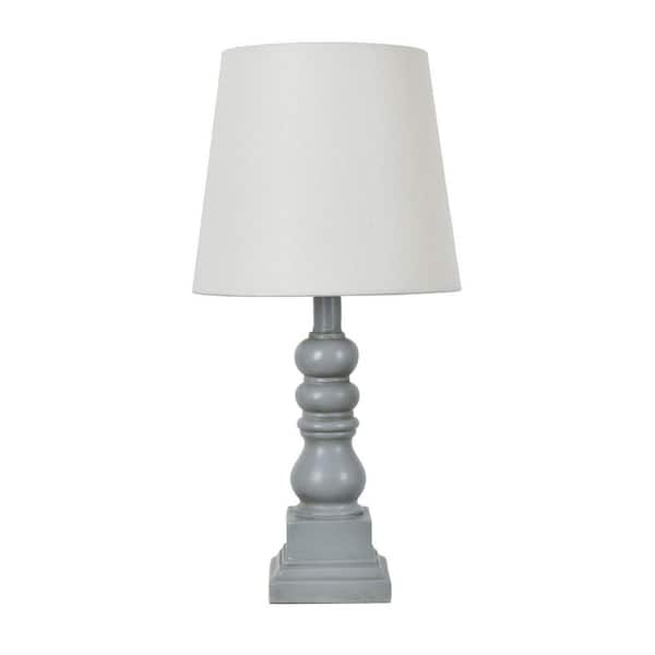 CRESTVIEW COLLECTION Evelyn Distressed Grey Resin Table Lamp