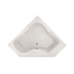 Lexington 60 in. Acrylic Corner Drop-In Whirlpool and Air Bath Bathtub in White