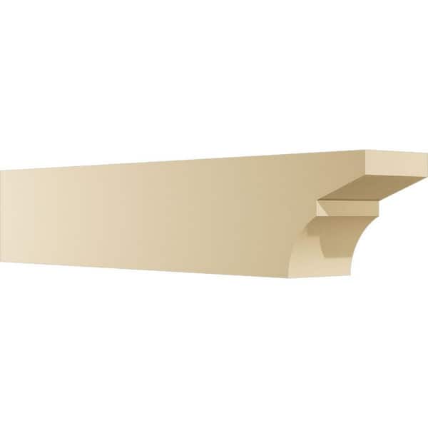 Ekena Millwork 6 in. W x 8 in. H x 42 in. L Standard Monterey Signature Polyurethane Outlooker, Primed Tan
