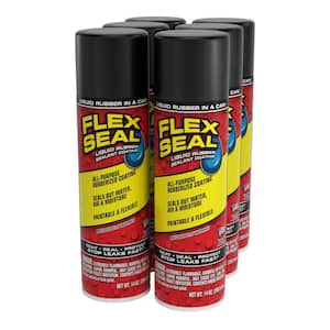 Flex Seal Black 14 oz. Aerosol Liquid Rubber Sealant Coating Spray Paint (6-pack)