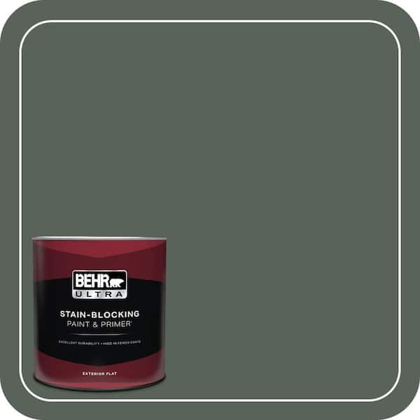 BEHR ULTRA 1 qt. #ECC-21-3 Imperial Palm Flat Exterior Paint & Primer