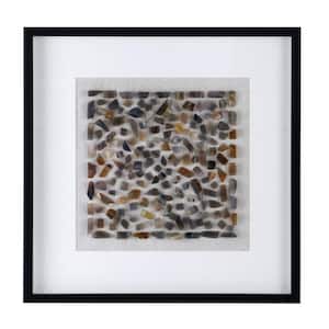 Shokha Agate 1-Piece Framed Abstract Art Print 23.6 in. x 23.6 in. .
