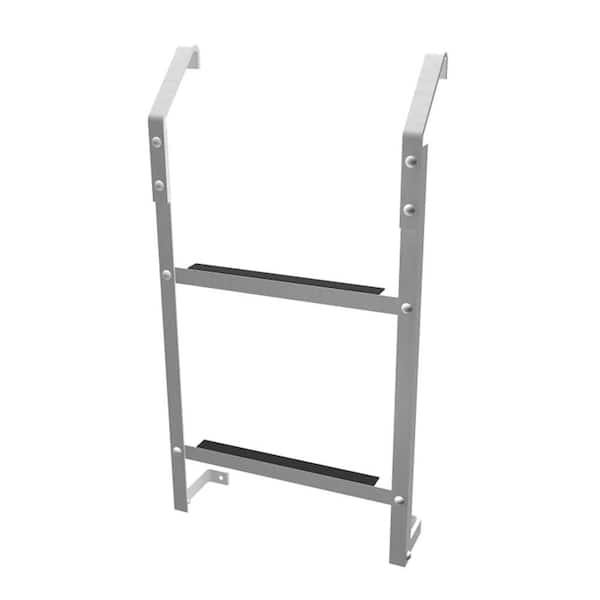 Ultra Protect 2-Step Aluminum Basement Window Well Egress Escape Ladder