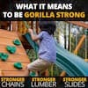 Gorilla Playsets DIY Chateau Tower Wooden Outdoor Playground Set with Slide, Sandbox, Rock Wall, Playset, and Playground Equipment 01-0061-AP