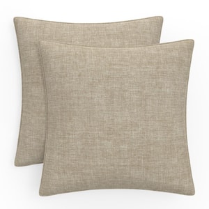 Solid Twill 16.5 in W x 5 in H Outdoor Accent Throw Pillows 2-Count in Splash Wheat