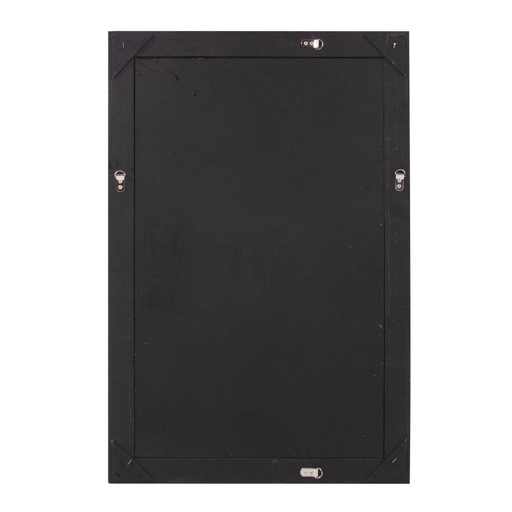 Transitional Brushed Nickel and Wood Full-Length Mirror