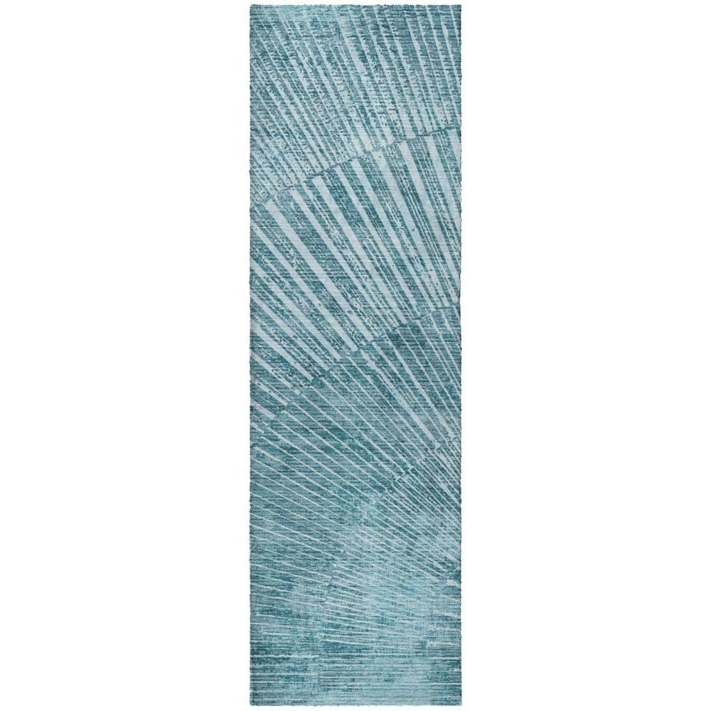 Dream Shag Premium Machine Washable Abstract ADS542 Teal 2 ft. x 7 ft. Runner Rug price history on PriceWatchPro