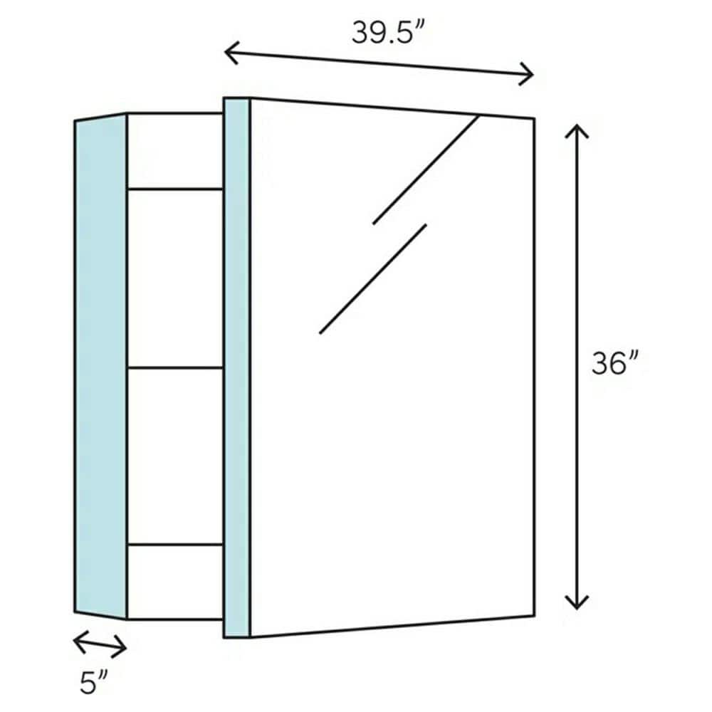 Modern Frameless Rectangular Bathroom Medicine Cabinet with Mirrors