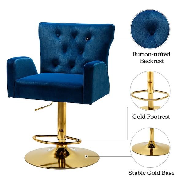 Navy velvet cocktail chair hot sale