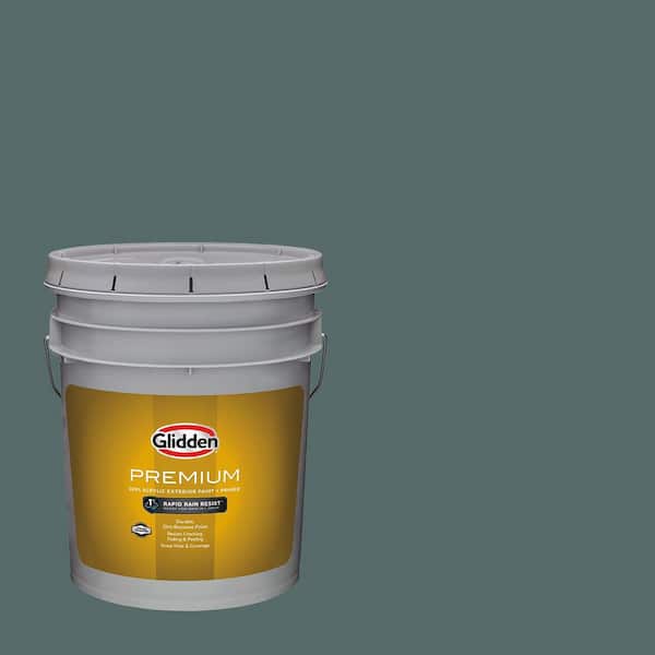Glidden Premium 5 gal. PPG1145-6 Juniper Berry Flat Exterior Latex