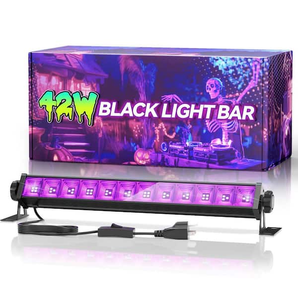 BeamBox Black 42-Watt LED Black Light Bar with 6 ft. Cord, Switch